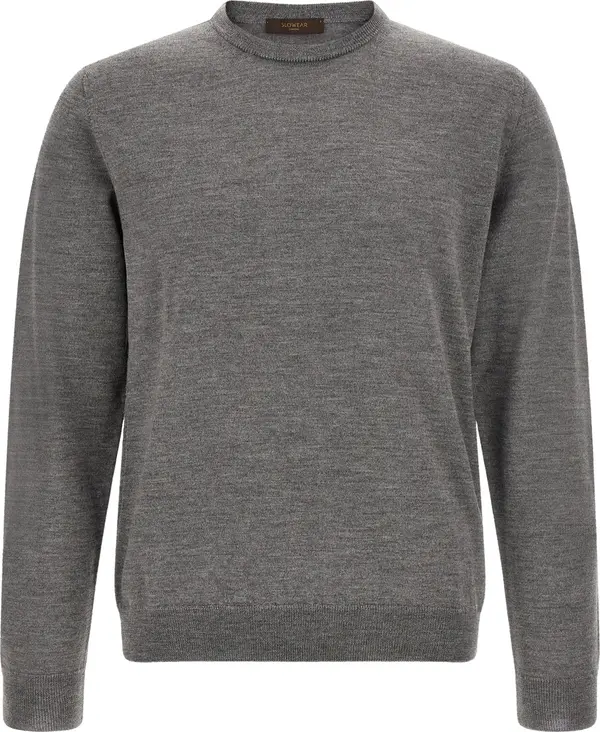 Gray Virgin Wool Cardigan