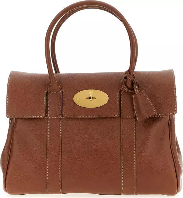 Brown Calfskin Shoulder Bag