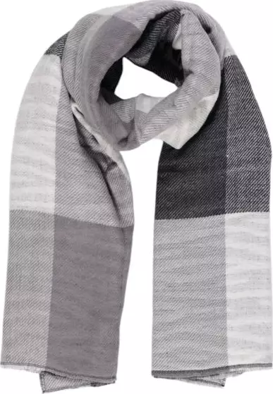 Black Recycled Polyester Scarf