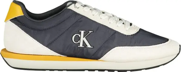 Blue Recycled Polyester Men Sneaker
