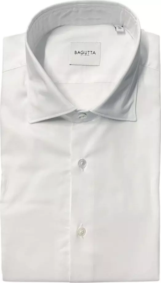 White Cotton Men Shirt