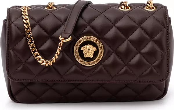 Brown Quilted Leather Shoulder Strap Bag