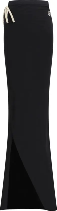 Black Cotton Long Skirt