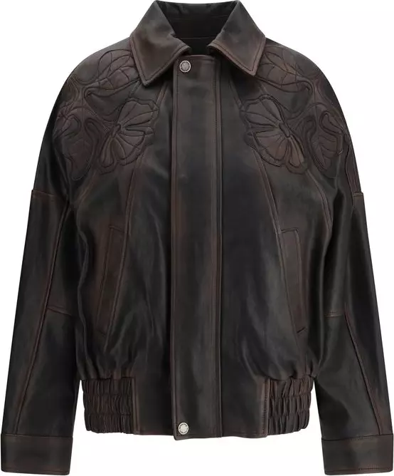 Brown Viscose Bomber