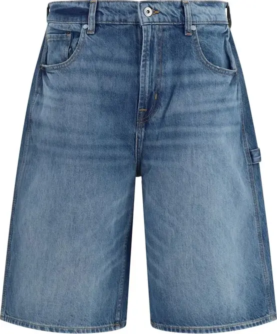 Blue Cotton Bermuda Shorts