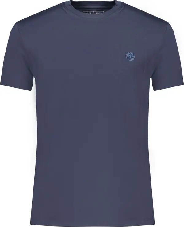 Blue Cotton Men's Slim-Fit T-Shirt