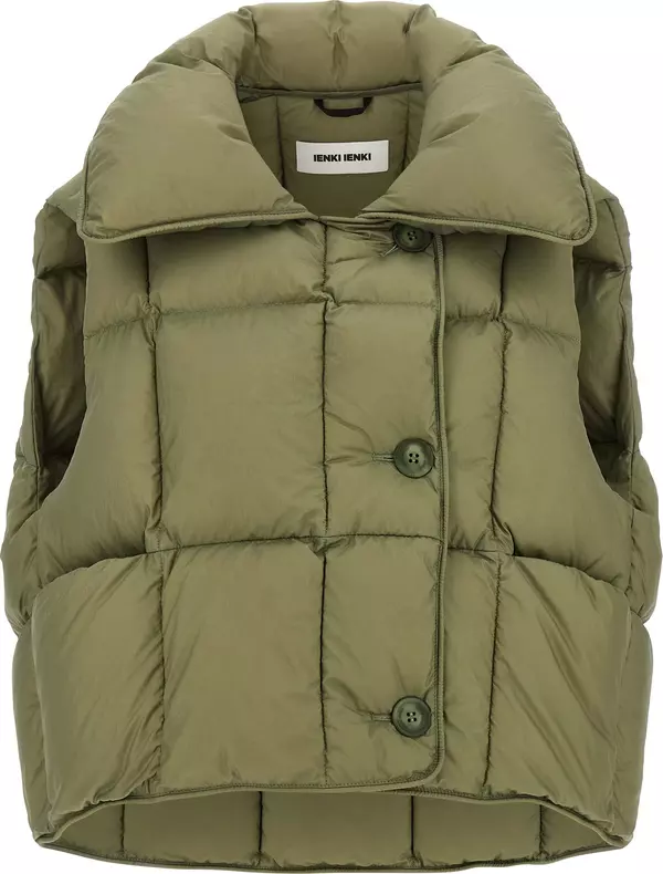 Bicolor Nylon Sleeveless Jacket