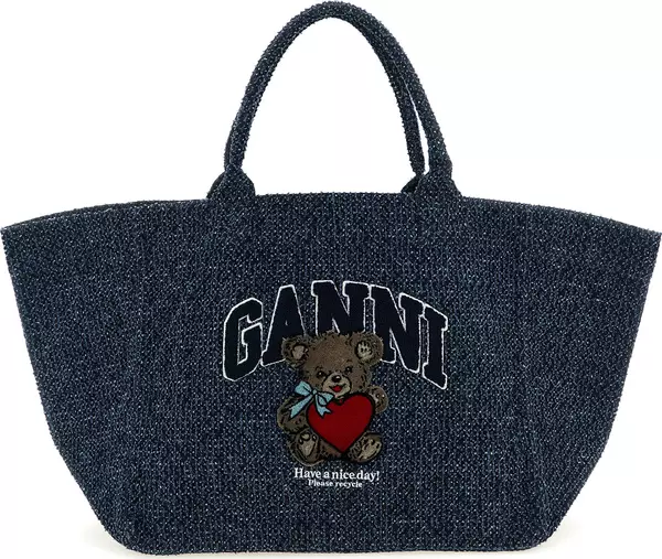 Blue Organic Cotton Tote Bag