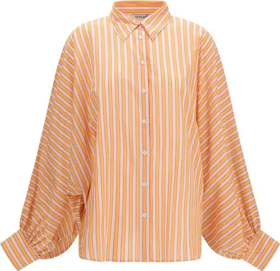 Orange Cotton Pattern Shirt