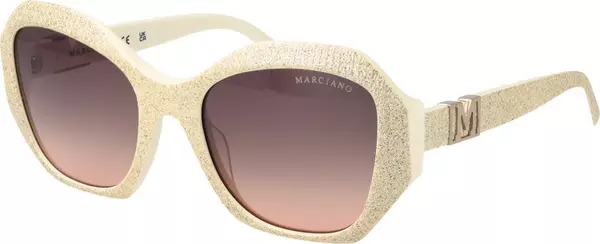 Beige Plastic Sunglasses