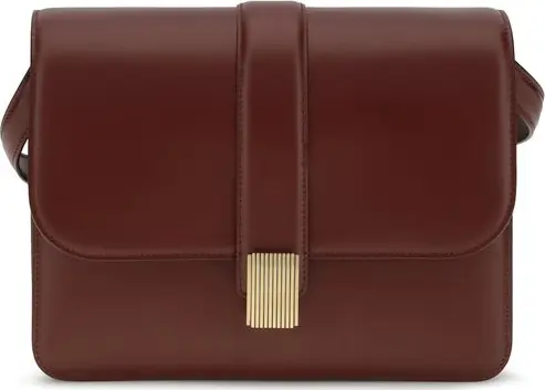 Bordeaux Calf Leather Bos Taurus Shoulder Bag
