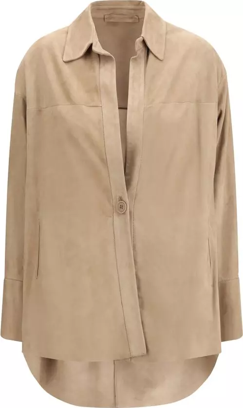 Beige Lamb Ovis Aries Dress Shirt