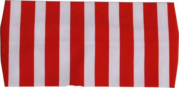 Red White Stripes Nylon Head Wrap One Size Headband
