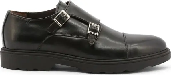 Black Leather Slip-On Loafers