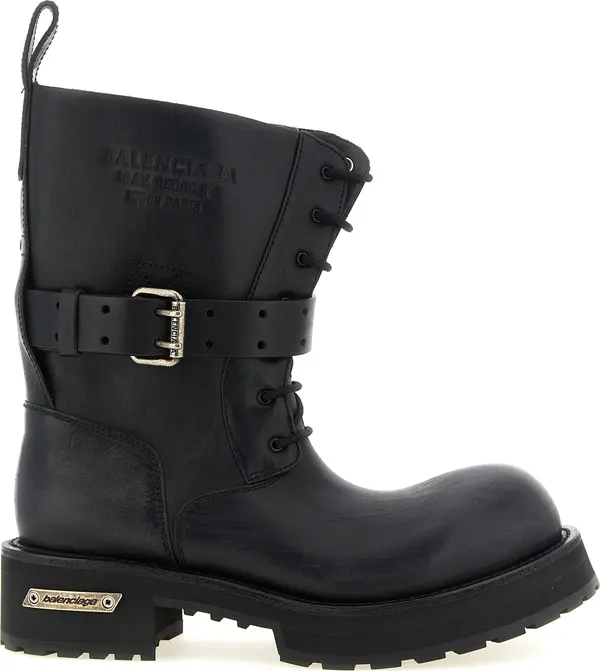 Black Calfskin Ankle Boots