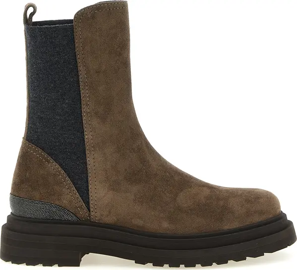 Brown Calfskin Ankle Boots