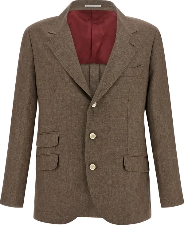 Brown Linen Blazer