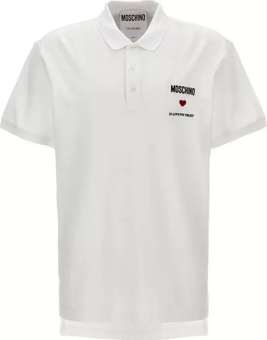 White Cotton Polo Shirt