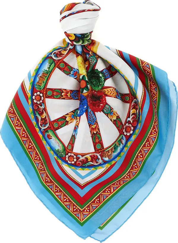 Multicolor Silk Foulard