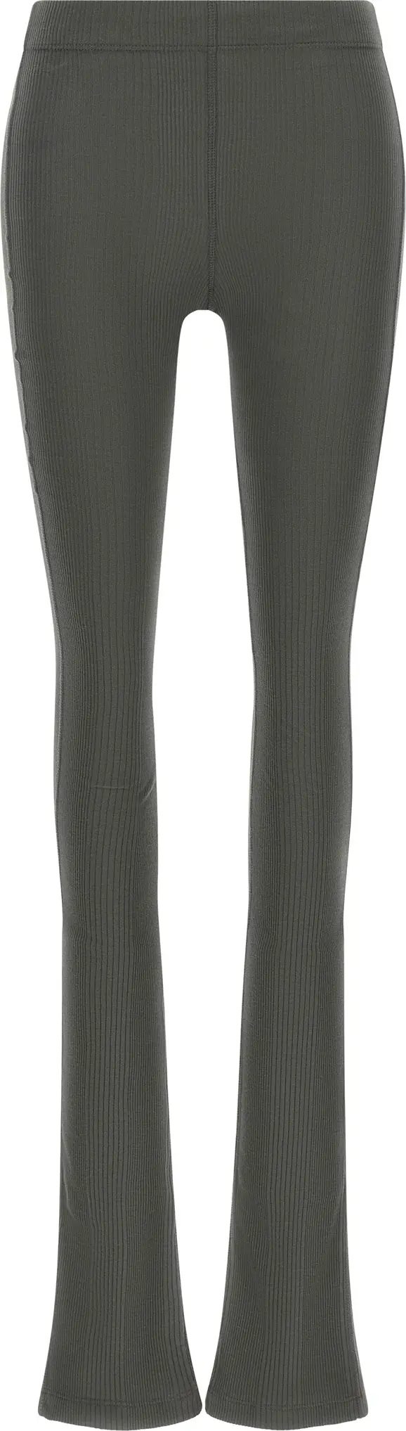 Gray Cotton Flared Pants
