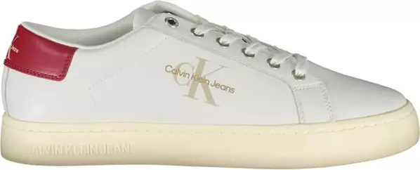 White Polyester Men Sneaker