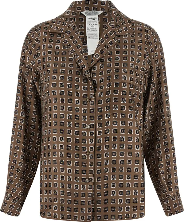 Brown Silk Blouse