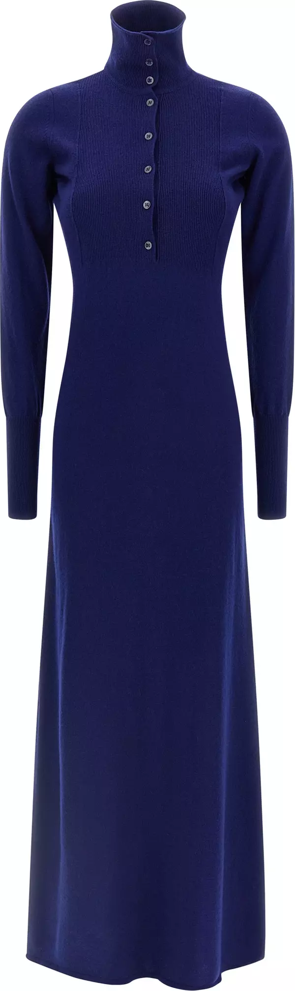 Blue Cashmere Long Dress