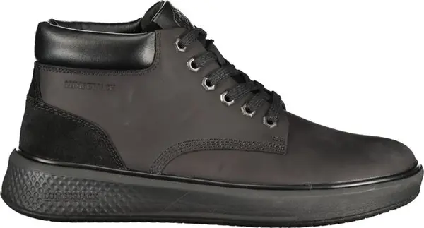 Black Leather Men Sneaker