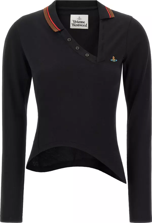 Black Cotton Polo Shirt