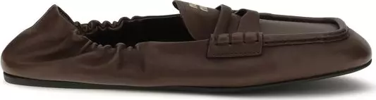 Brown Lamb Ovis Aries Slip-On Loafers