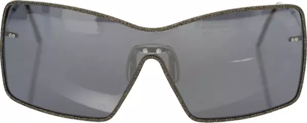 Black Metallic Fiber Women Sunglasses