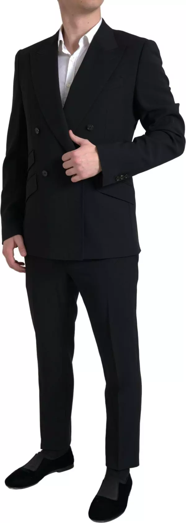 Black 2 Piece Double Breasted SICILIA Suit