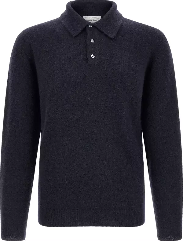 Blue Cashmere Polo Shirt