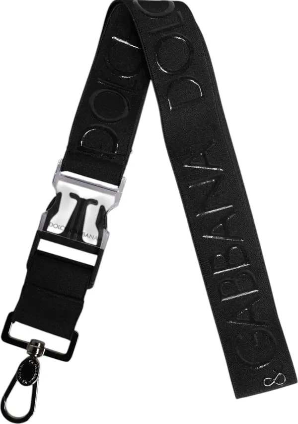 Black Stretch Polyester Rubberised DG Logo Keychain