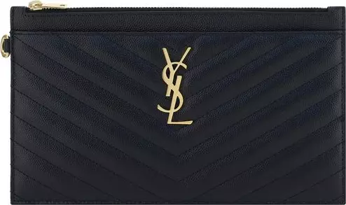 Black Calf Leather Bos Taurus Clutch Bag