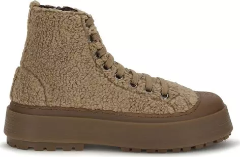 Brown Polyester Athletic Sneakers