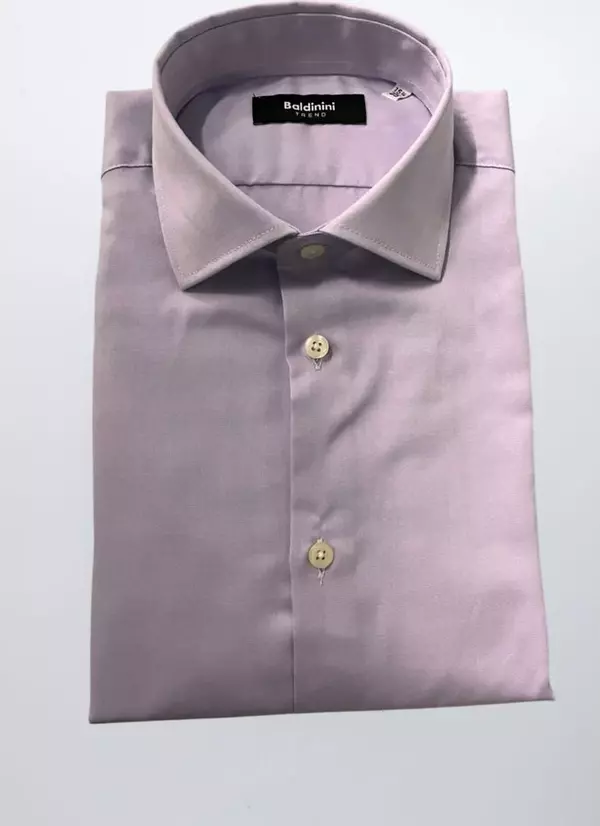 Purple Cotton Men Shirt