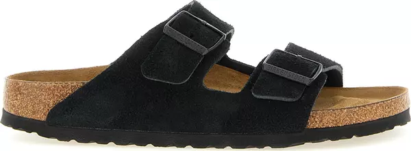 Black Calfskin Slides