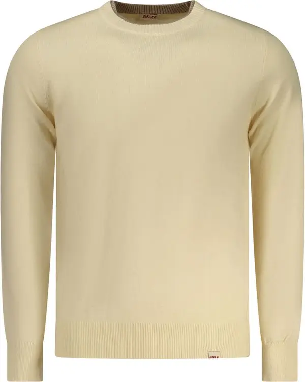 Beige Polyester Men's Sweater