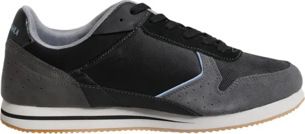 Black Gray Lace Up Low Top Casual Sneakers Shoes