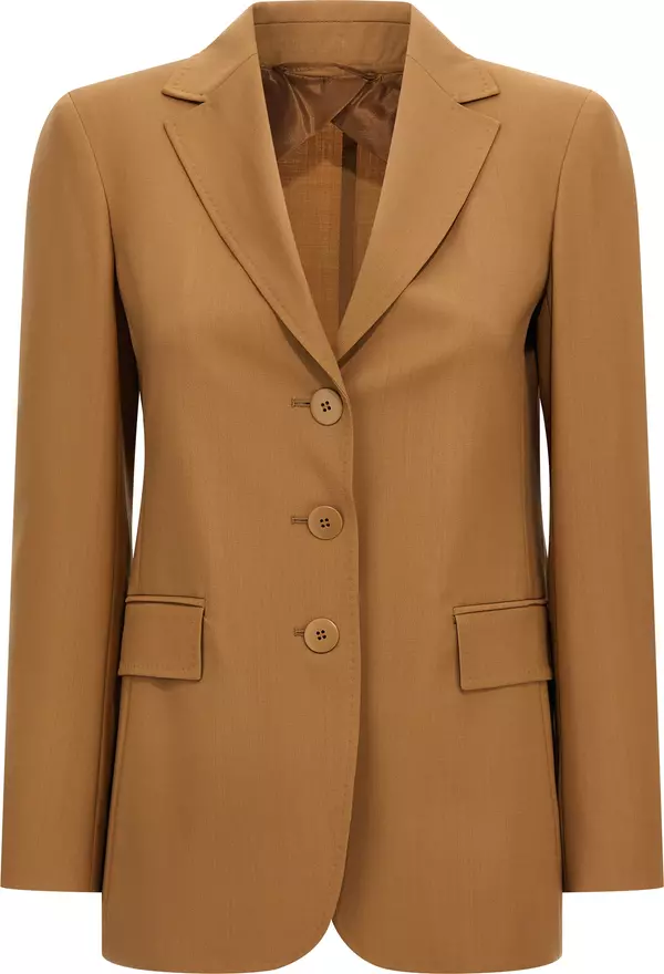 Brown Virgin Wool Blazer