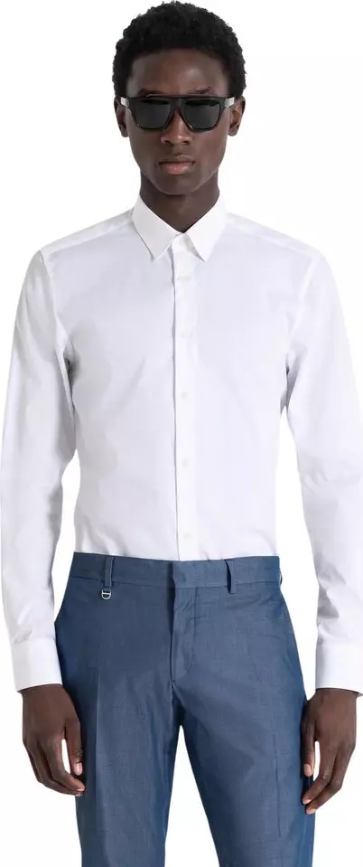 White Cotton Dress Shirt