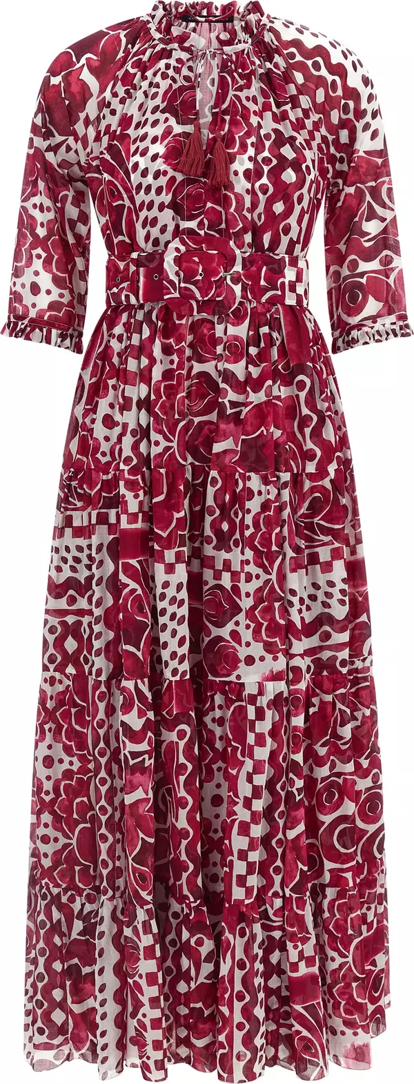 Fuchsia Cotton Long Dress