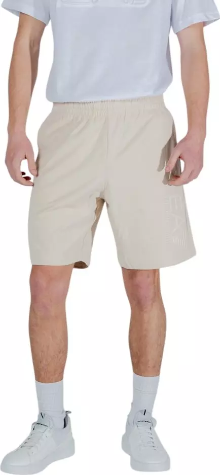 Beige Cotton Bermuda Shorts