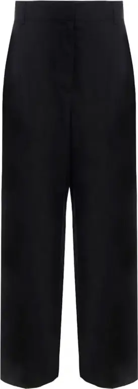 Black Silk Casual Pants