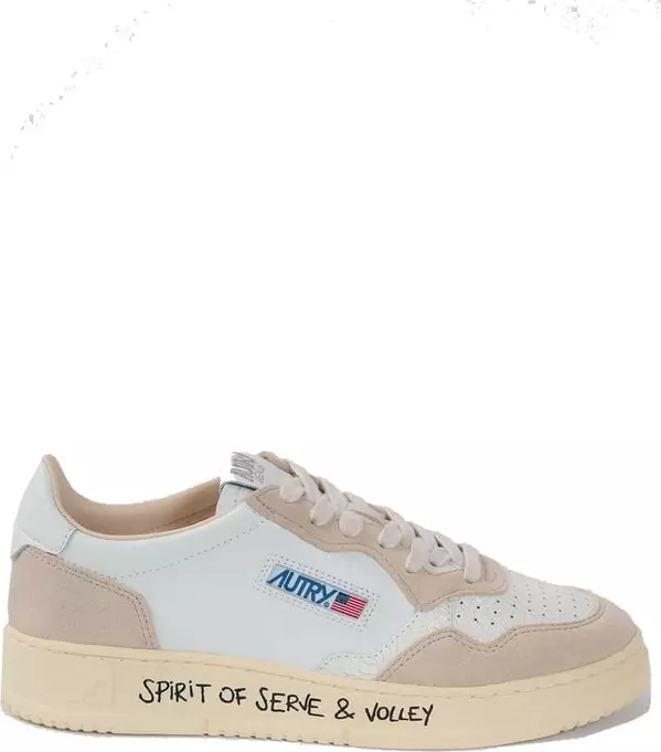 White Goatskin Athletic Sneakers