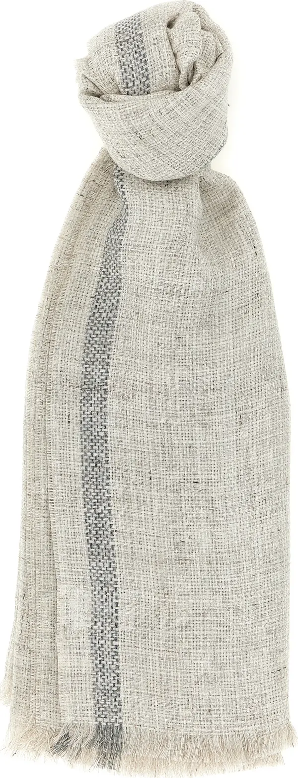 Gray Linen Scarf