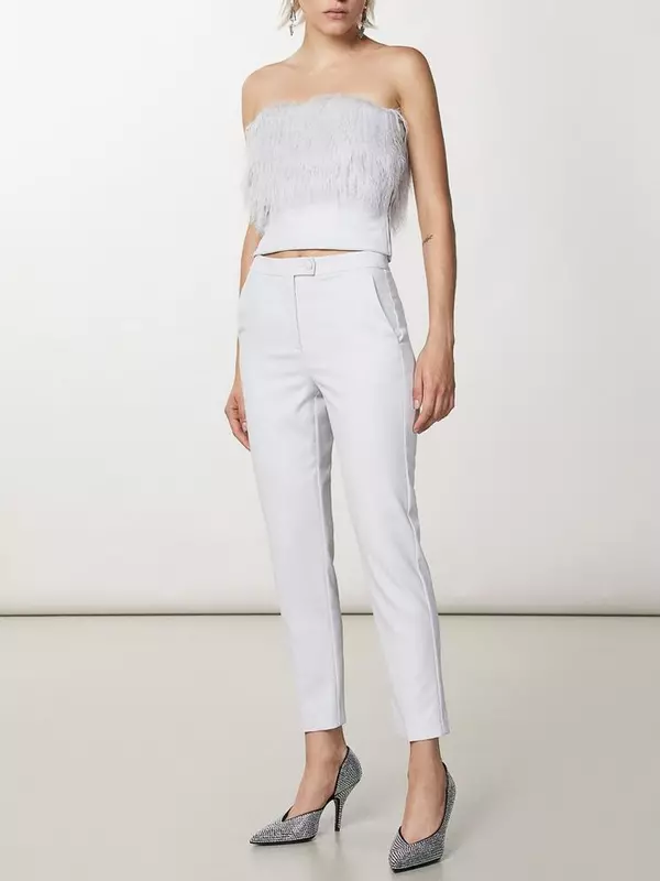 White Polyester Dress Pants