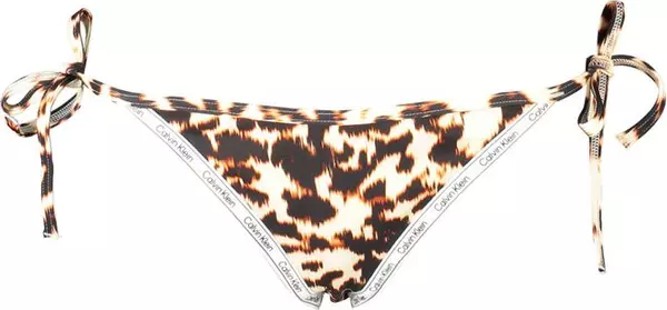 Beige Polyester Women's Swim Brief