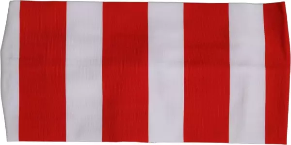 Red White Stripes Nylon Head Wrap One Size Headband